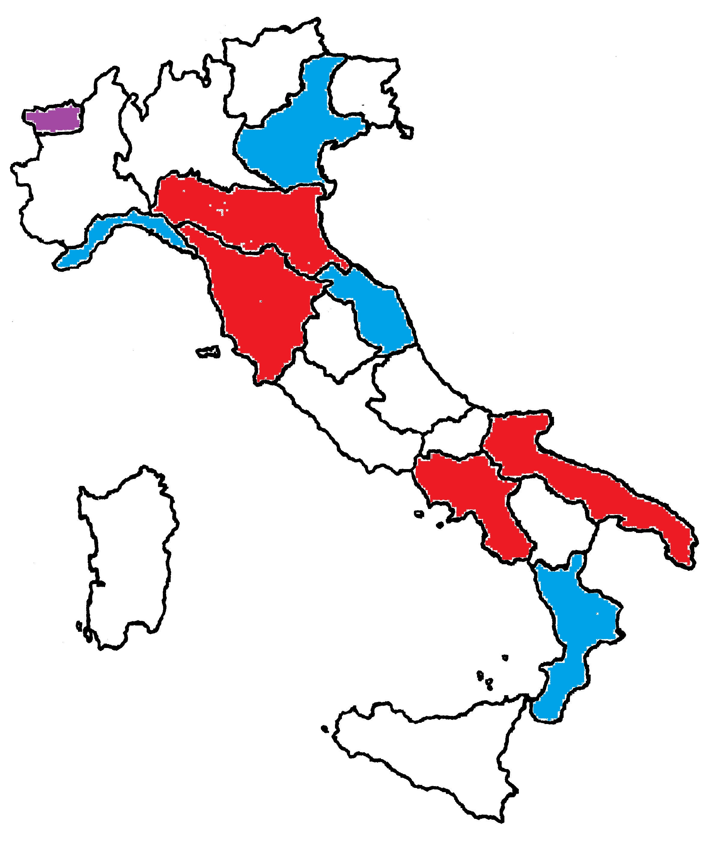 cartina italia elezioni